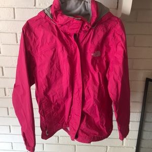 Pink The North Face rain jacket